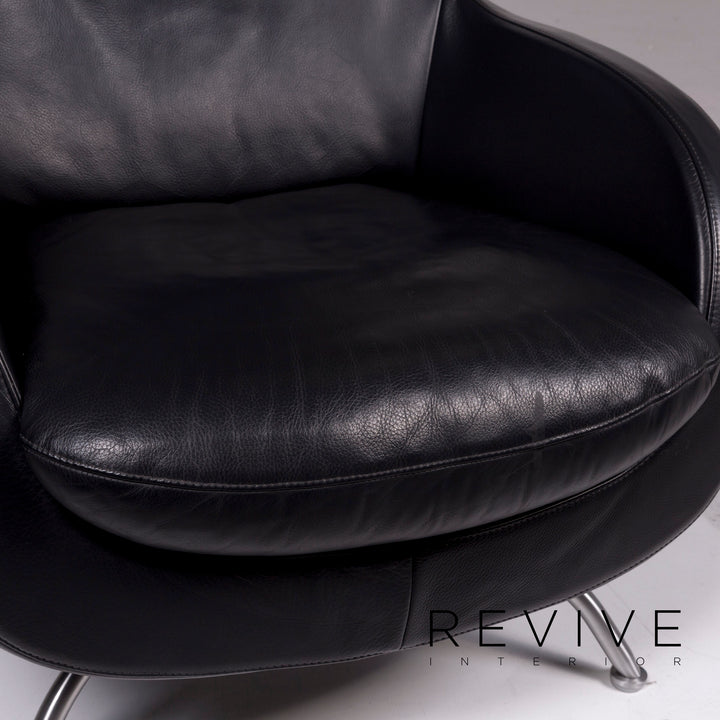 Rolf Benz Leather Armchair Black #11663
