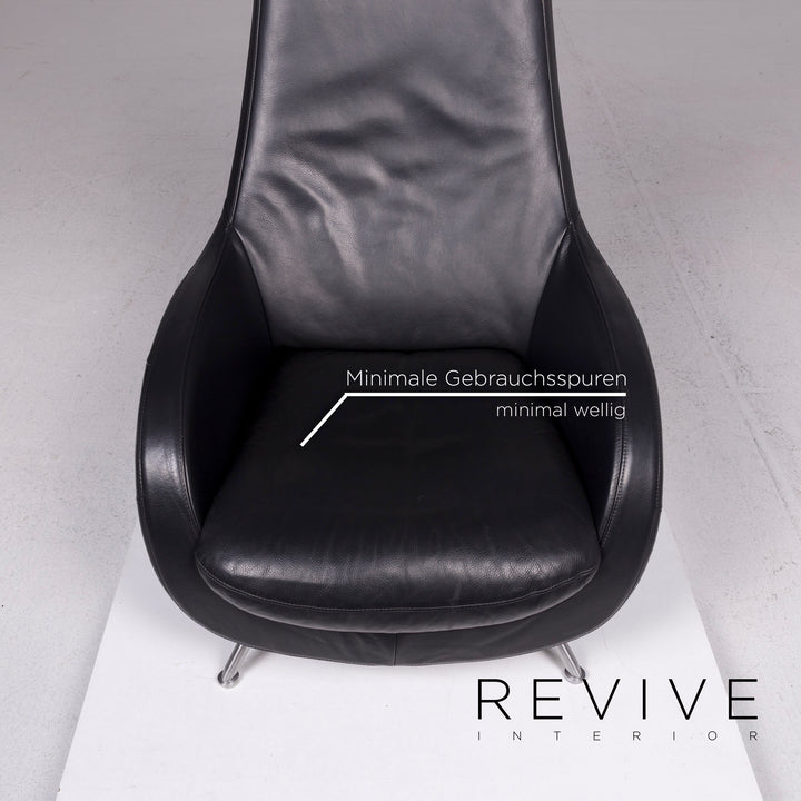 Rolf Benz Leather Armchair Black #11663