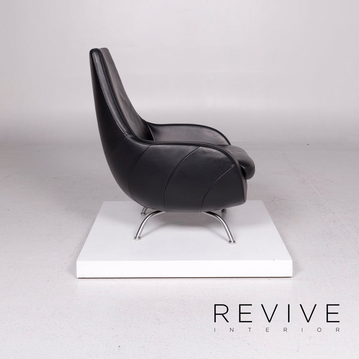 Rolf Benz Leather Armchair Black #11663