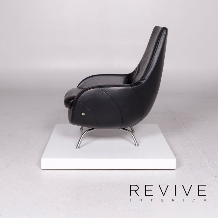 Rolf Benz Leather Armchair Black #11663