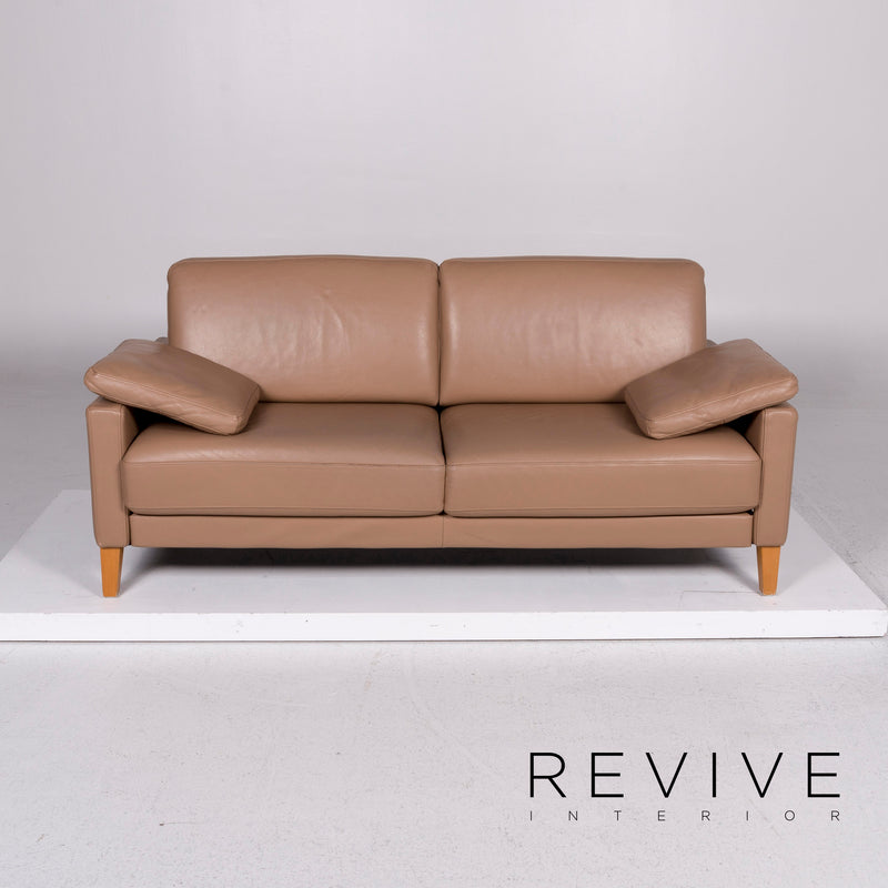 Rolf Benz Leder Sofa Garnitur Braun 1x Ecksofa 1x Zweisitzer 