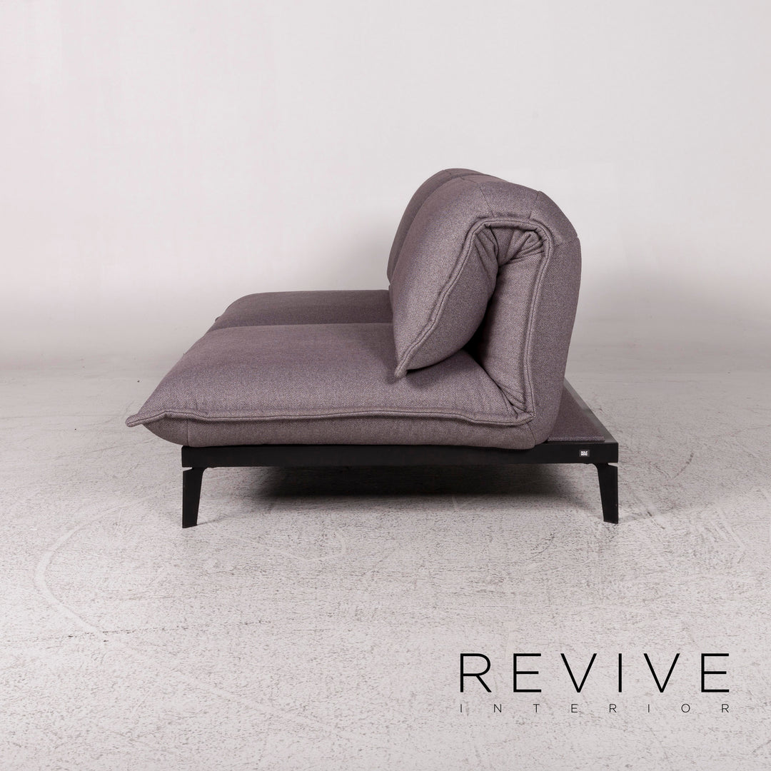 Rolf Benz Nova Stoff Schlafsofa Grau Zweisitzer Relax Funktion Couch #9930
