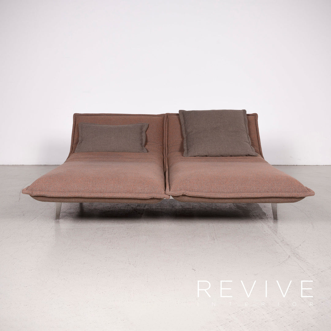 Rolf Benz Nova Designer Stoff Sofa Braun Dreisitzer Couch Funktion #7912
