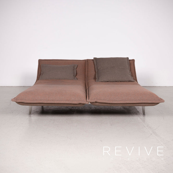 Rolf Benz Nova Designer Stoff Sofa Braun Dreisitzer Couch Funktion #7912