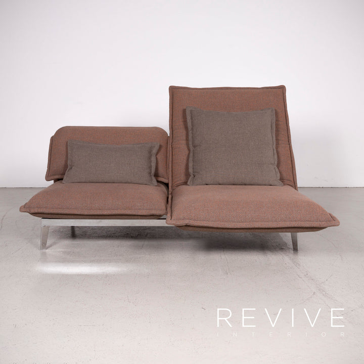 Rolf Benz Nova Designer Stoff Sofa Braun Dreisitzer Couch Funktion #7912