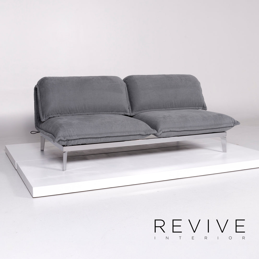 Rolf Benz Nova Stoff Schlafsofa Grau Zweisitzer Schlaffunktion Funktion Couch #10504
