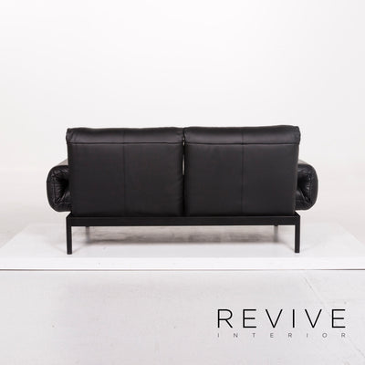Rolf Benz Plura Leder Sofa Schwarz Zweisitzer Funktion Relaxfunktion Couch #12280