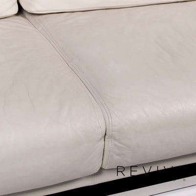 Rolf Benz Rolf Benz 345 Leder Sofa Weiß Zweisitzer Couch #10954