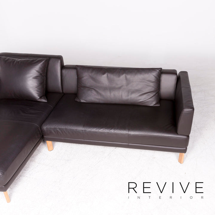 Rolf Benz SENTO Designer Leder Ecksofa Braun Echtleder Sofa Couch #8395