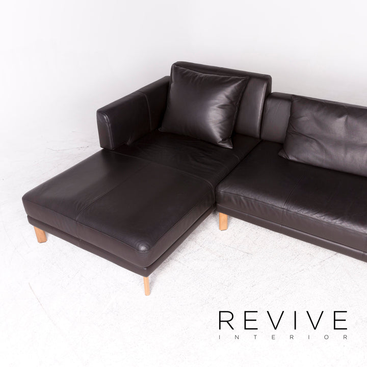 Rolf Benz SENTO Designer Leder Ecksofa Braun Echtleder Sofa Couch #8395