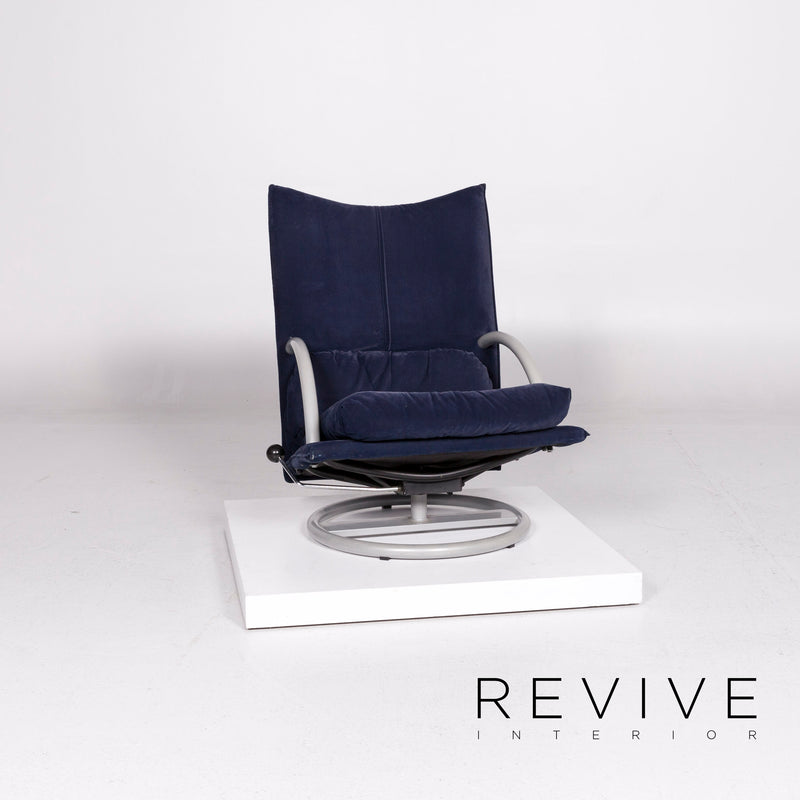 Rolf Benz Stoff Sessel Blau Funktion Neigbar 