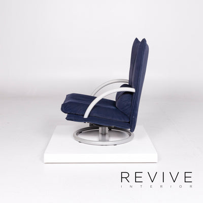 Rolf Benz Stoff Sessel Blau Funktion Neigbar #11309