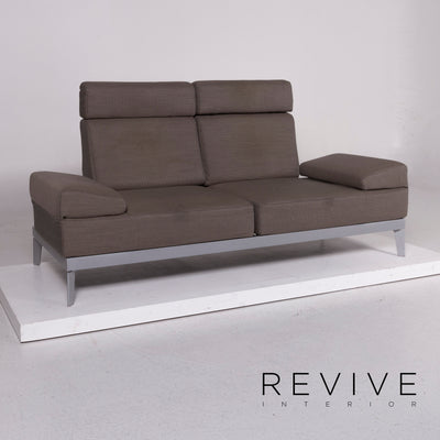 Rolf Benz Vario Stoff Sofa Olivgrau Dreisitzer inkl. Funktion #11151