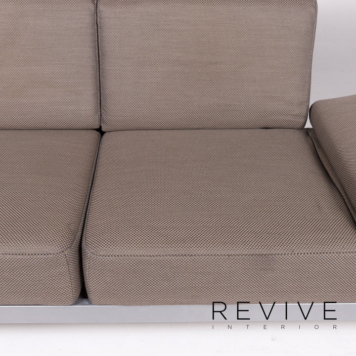 Rolf Benz Vario Stoff Sofa Olivgrau Dreisitzer inkl. Funktion #11151