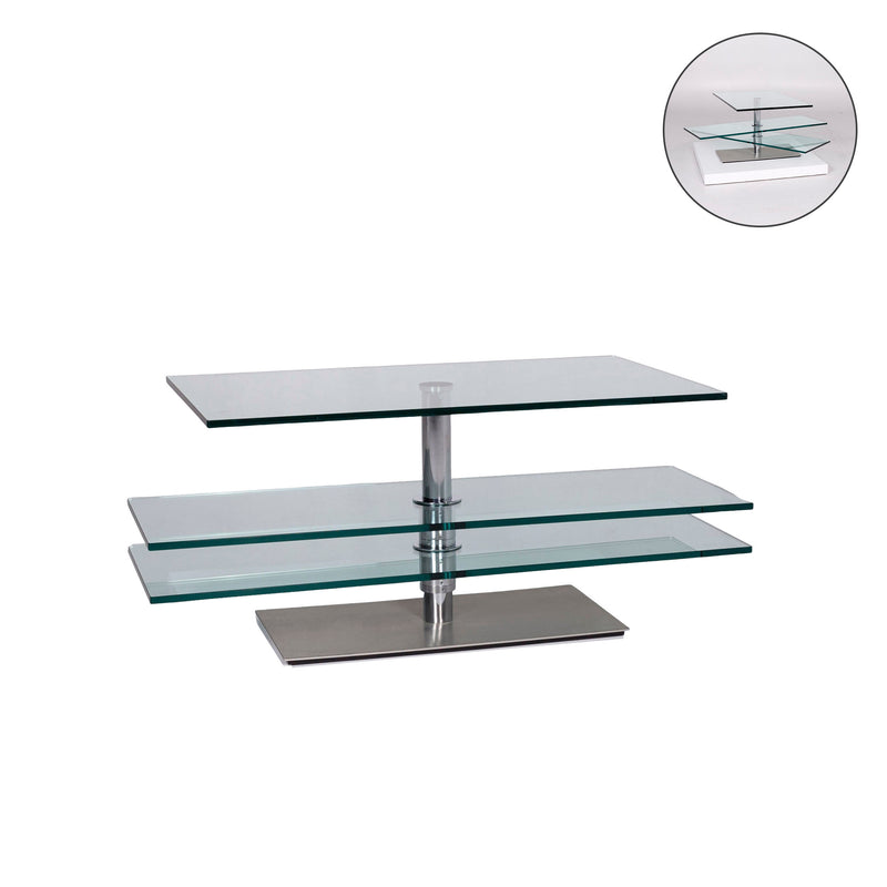Ronald Schmitt Glas Couchtisch Silver Funktion 