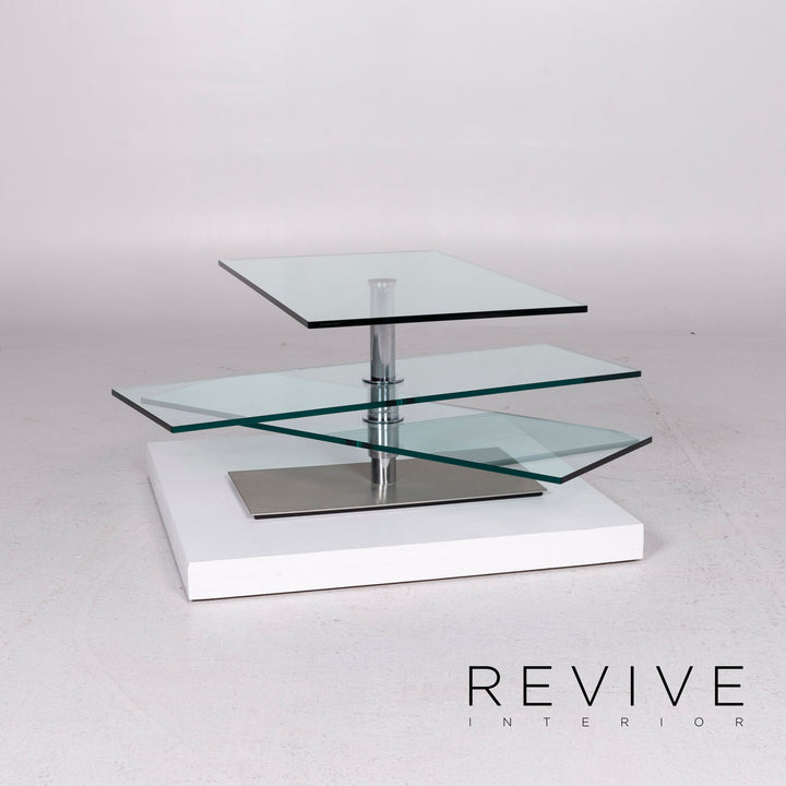 Ronald Schmitt Glass Coffee Table Silver Feature #11545