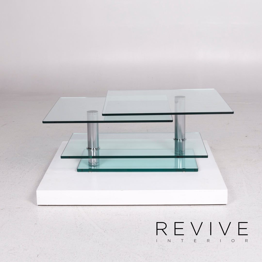 Ronald Schmitt K500 Glas Couchtisch Silber Tisch #11914