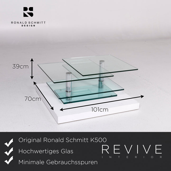 Ronald Schmitt K500 Glas Couchtisch Tisch Funktion #11286