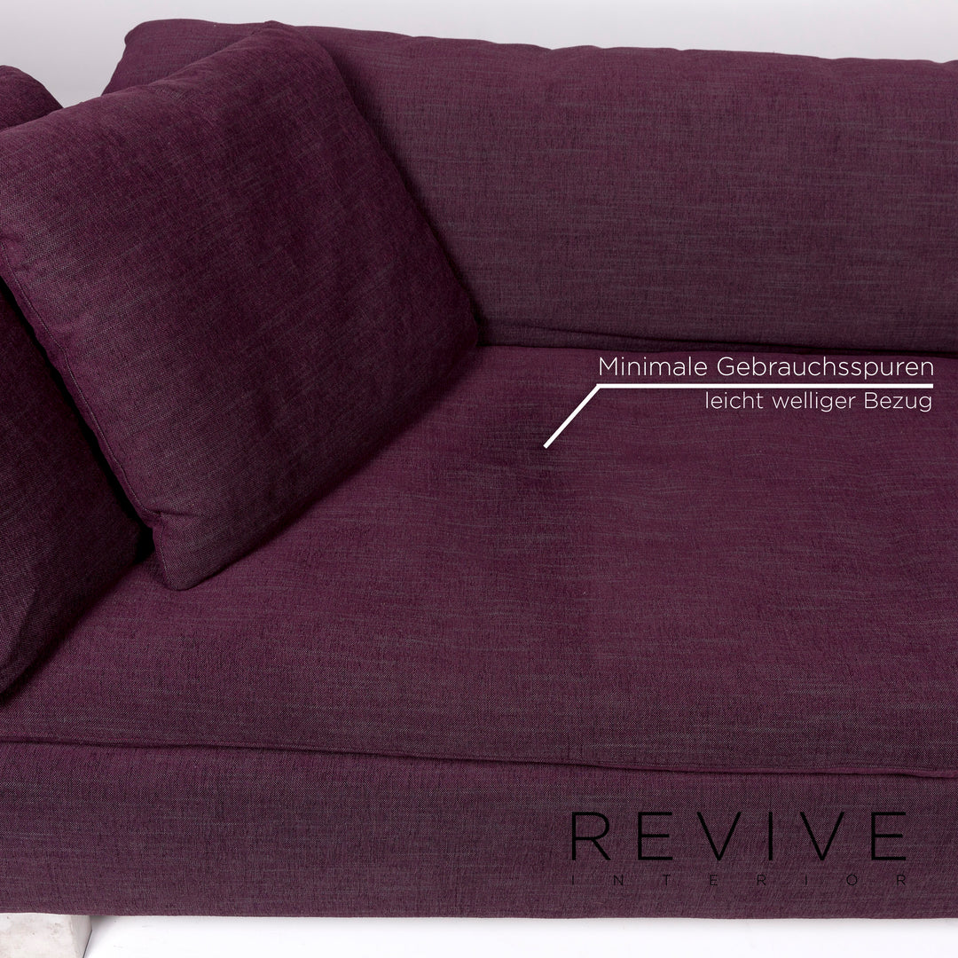 Signet Isla Lila Stoff Sofa Violett Purpur Dreisitzer Couch #10907
