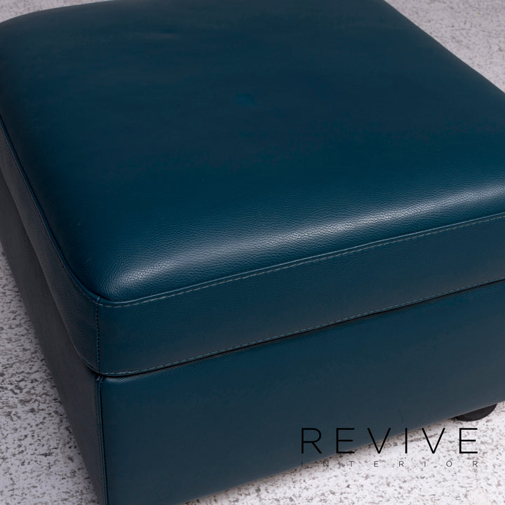 Stressless Arion Designer Leder Sofa Garnitur Blau Petrol 1x Viersitzer 3x Hocker #9600