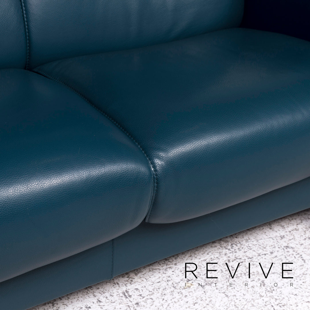 Stressless Arion Leder Sofa Blau Petrol Viersitzer Couch Funktion #9234