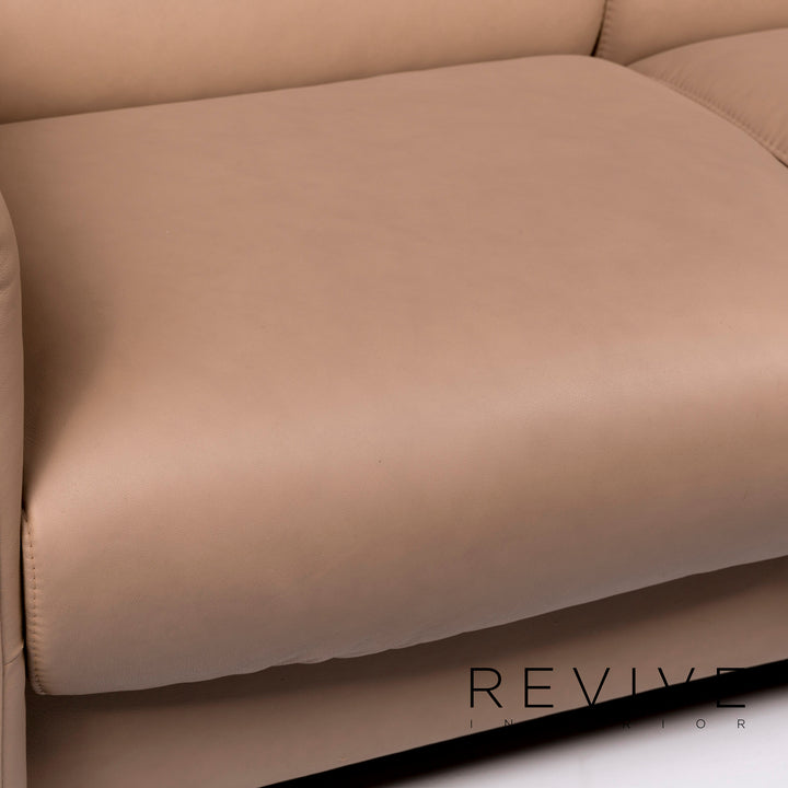Stressless Arion Leder Sofa Beige Zweisitzer Relaxfunktion Funktion Couch Heimkino #10792