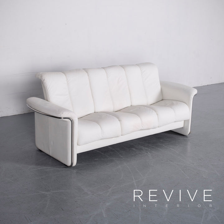 Stressless Blues Designer Leder Sofa Weiß Echtleder Couch Relax #6093