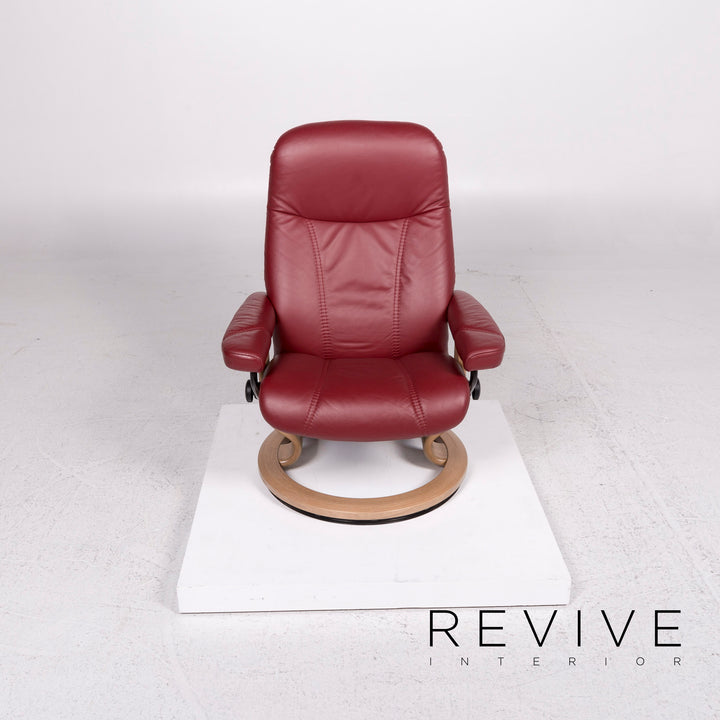Stressless Consul Leder Sessel Rot Relaxfunktion Funktion Größe M #11918