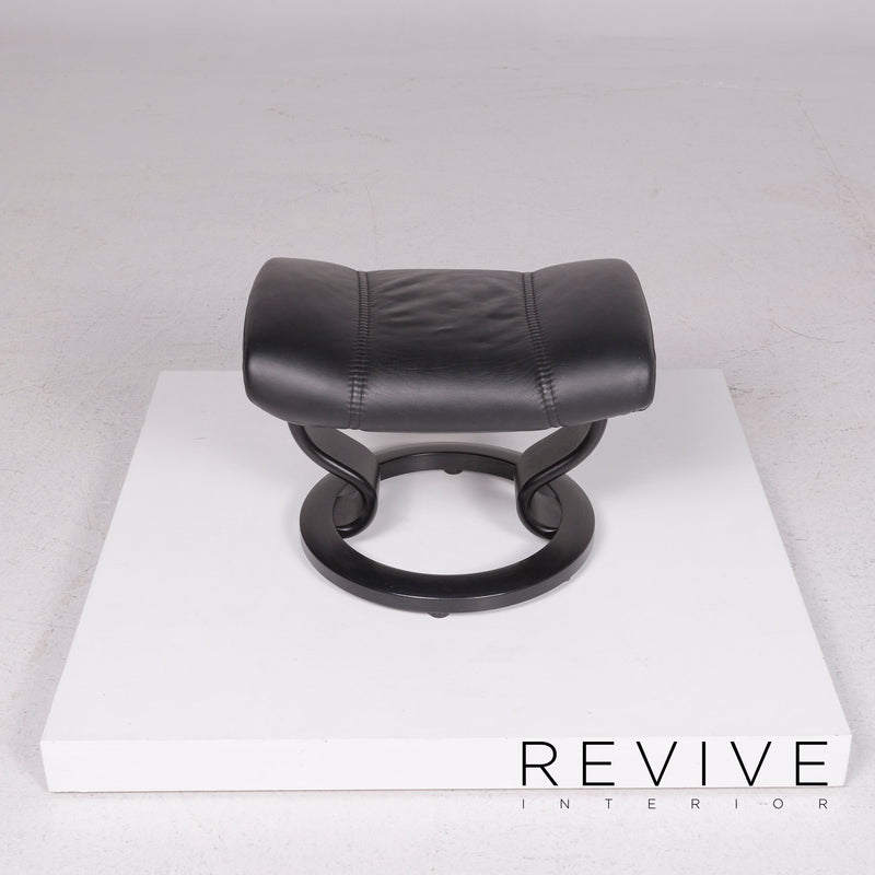 Stressless Consul Leder Sessel Schwarz inkl. Hocker Größe M Relaxfunktion Funktion 