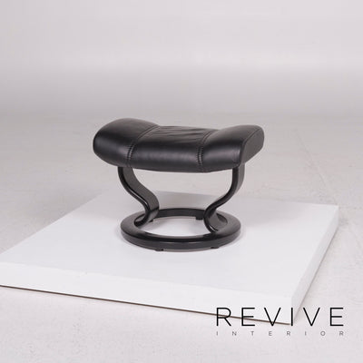 Stressless Consul Leder Sessel Schwarz inkl. Hocker Größe M Relaxfunktion Funktion #11687