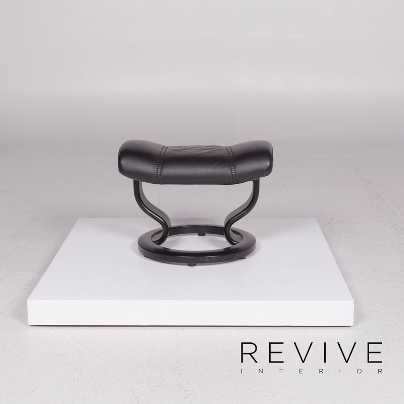 Stressless Consul Leder Sessel Schwarz inkl. Hocker Größe M Relaxfunktion Funktion 