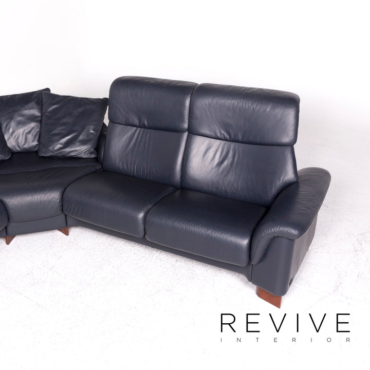 Stressless Leder Ecksofa Blau Sofa Couch #8919