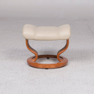 Stressless Leder Hocker Beige #9935