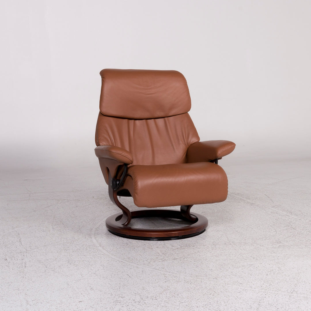 Stressless leather armchair incl. footstool Brown #9938