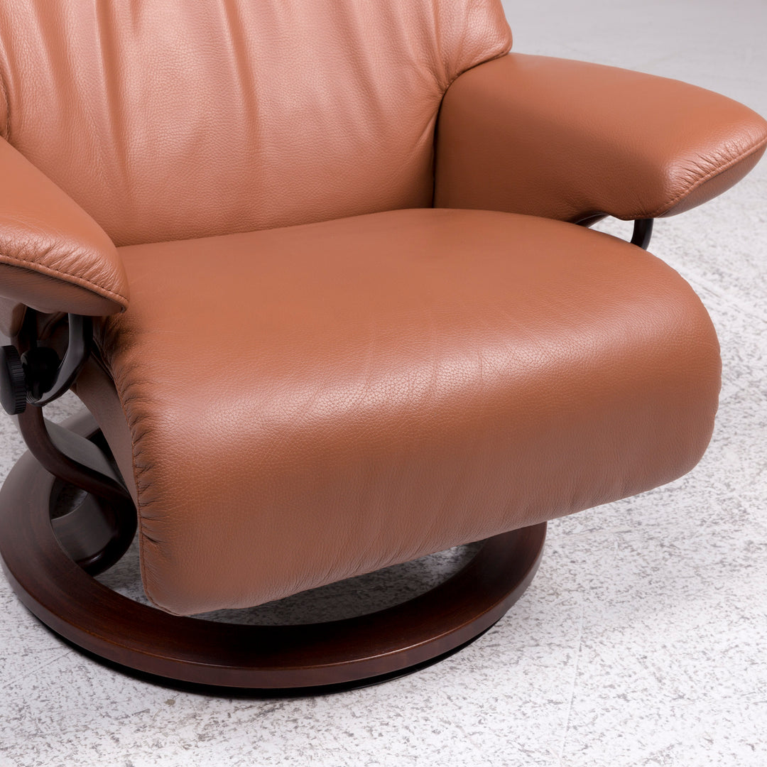 Stressless leather armchair incl. footstool Brown #9938