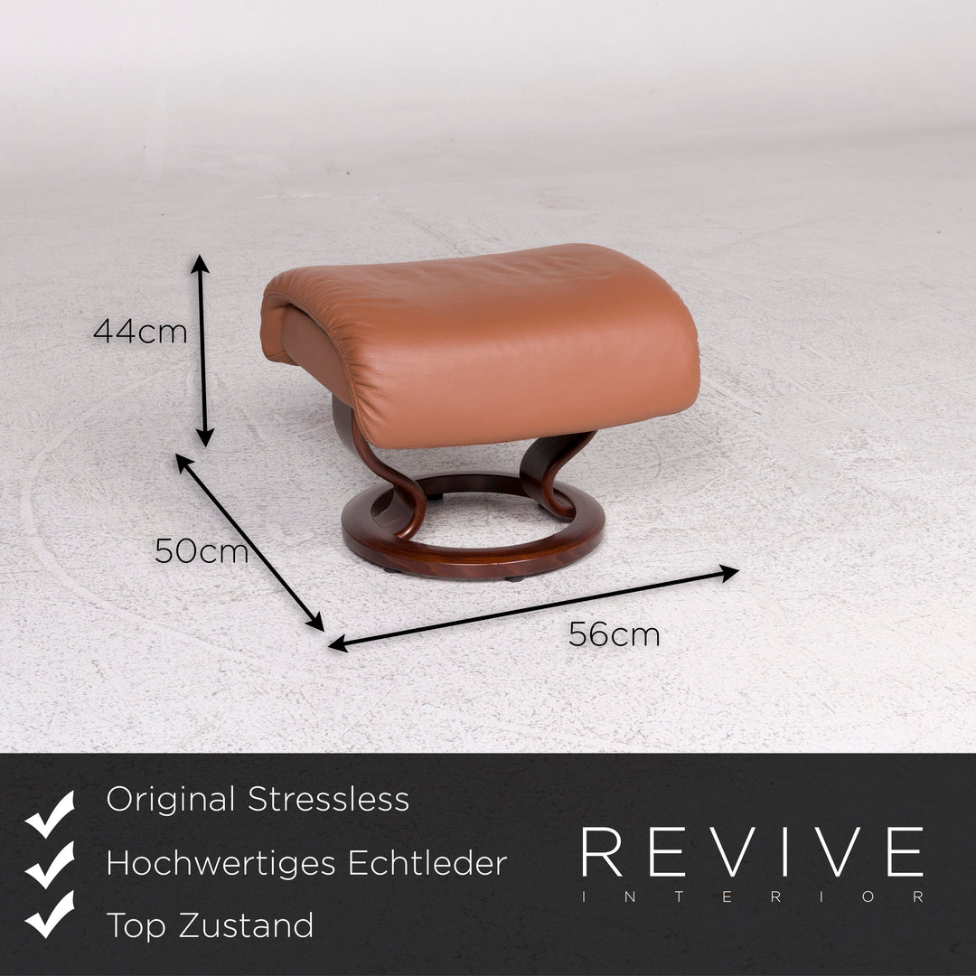 Stressless Leder Sessel inkl. Hocker Braun #9938
