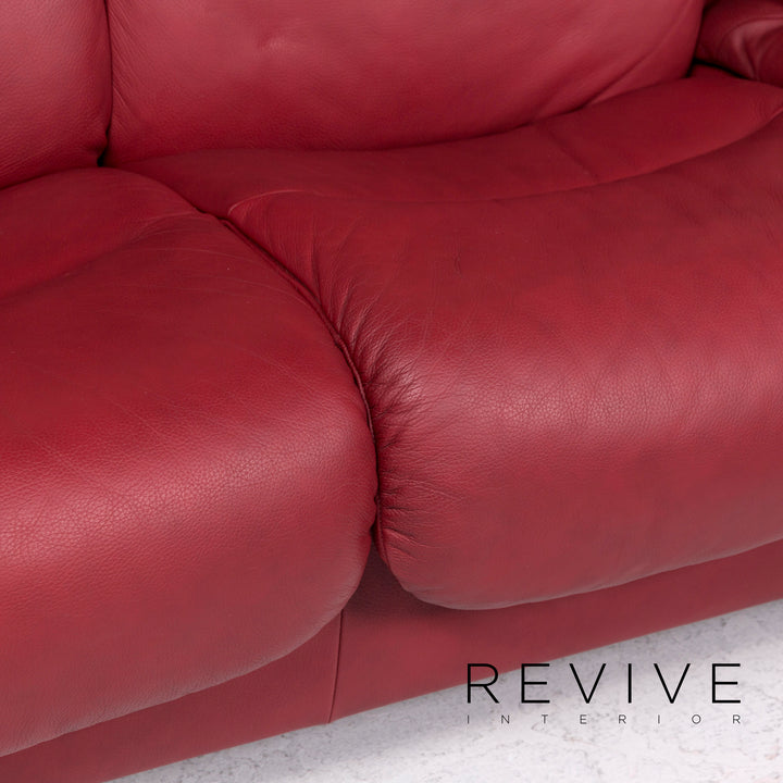 Stressless Eldorado Leder Ecksofa Rot Sofa Funktion Relaxfunktion Couch #12093