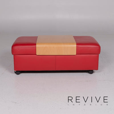 Stressless Leder Hocker Rot #11257