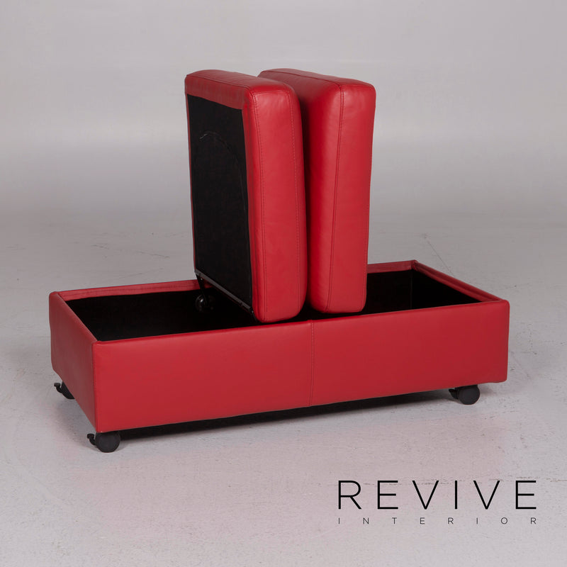 Stressless Leder Hocker Rot 