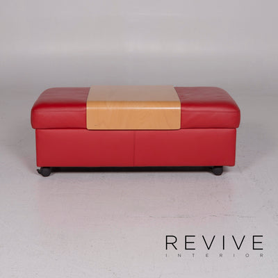 Stressless Leder Hocker Rot #11257