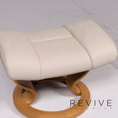 Stressless Leder Sessel Creme inkl. Hocker Relaxfunktion Funktion Größe S #11964