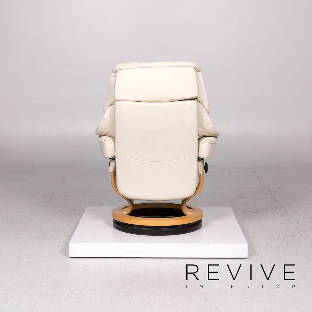 Stressless Leder Sessel Creme inkl. Hocker Relaxfunktion Funktion Größe S #11964