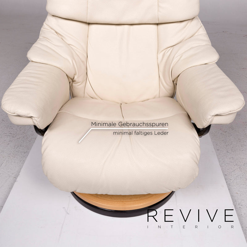 Stressless Leder Sessel Creme inkl. Hocker Relaxfunktion Funktion Größe S 