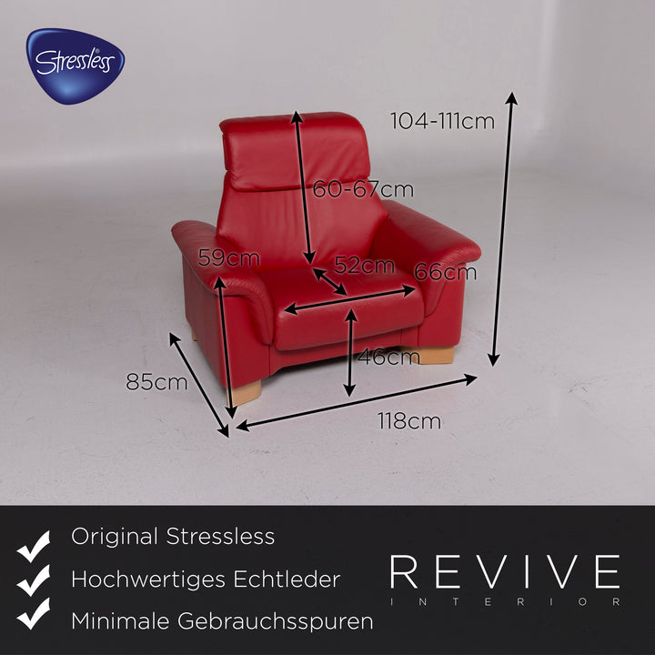 Stressless Leather Armchair Red #11256