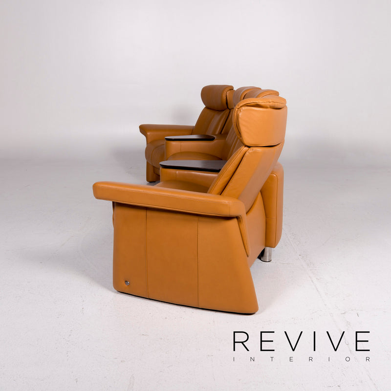 Stressless Legend Leder Ecksofa Senfgelb Gelb Ocker Sofa Viersitzer Relaxfunktion Funktion Couch 