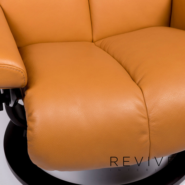 Stressless Legend Leder Sessel Senfgelb Gelb Ocker Relaxfunktion Funktion Größe M #11384
