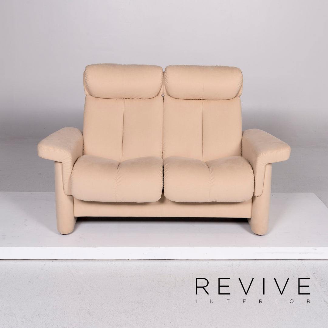 Stressless Legend Stoff Sofa Beige Zweisitzer Funktion Relaxfunktion Couch #10823