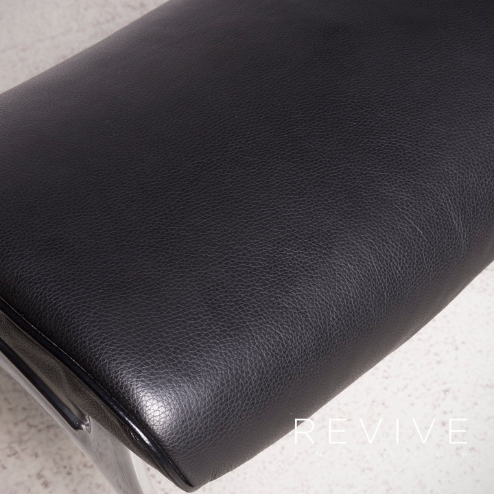 Stressless You Michael L Designer Leder Sessel mit Hocker Schwarz Echtleder Relax Funktion #7674