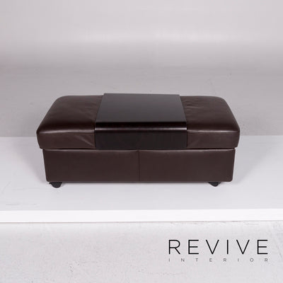 Stressless Leder Hocker Braun Dunkelbraun Ottoman #11382