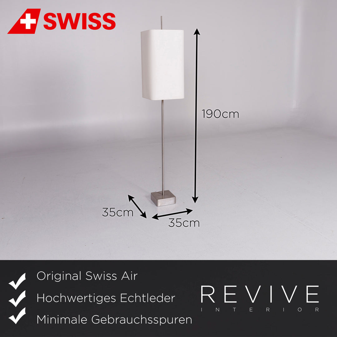 Swiss Air Lampe Weiß Stehlampe Schirm Metall #10621